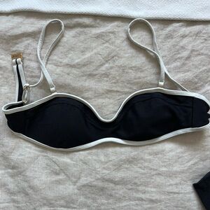 L space Black and White Bikini Top and bottoms